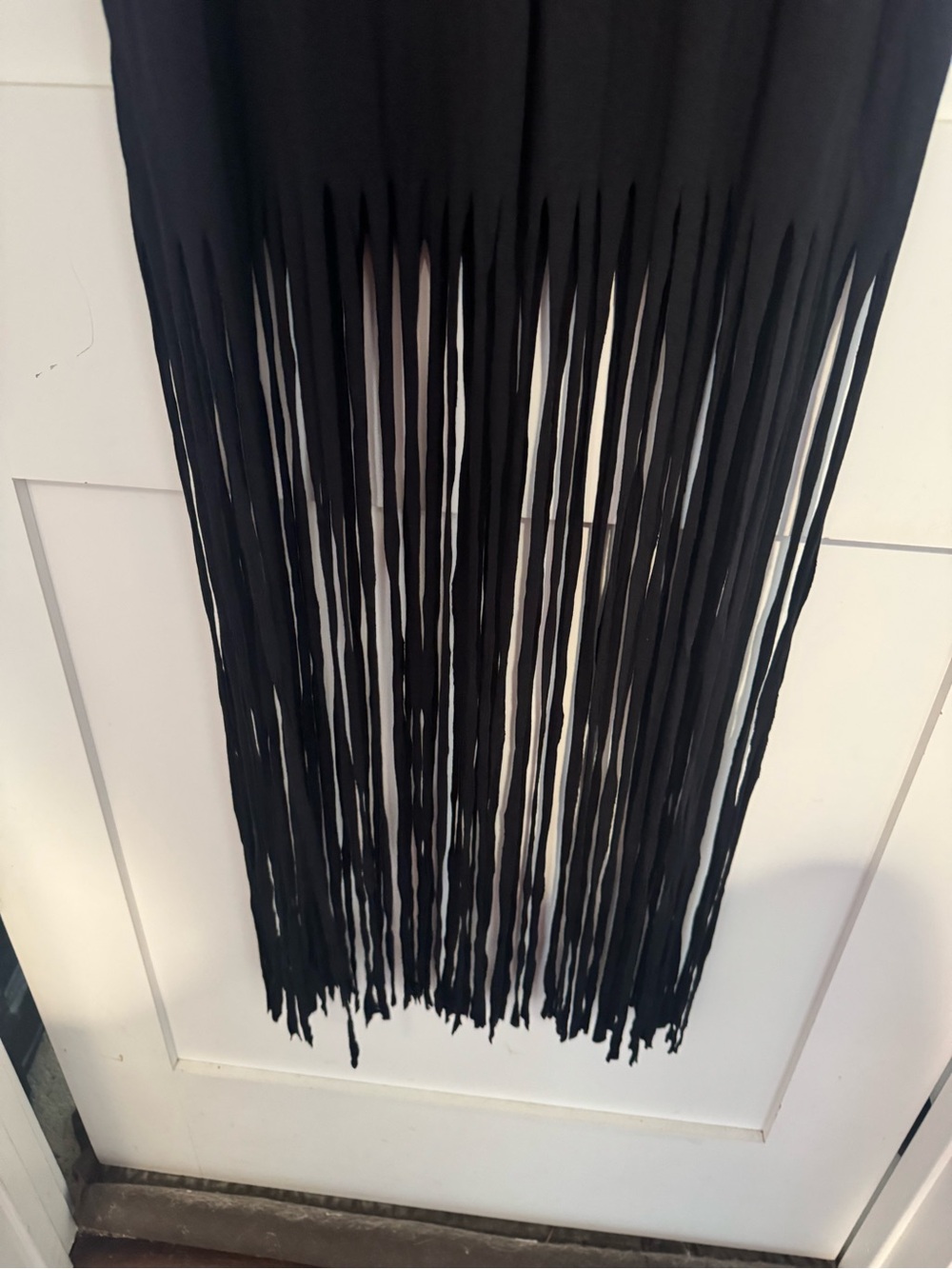 Xhilaration Black Sleeveless Fringe Maxi Dress - Picture 6 of 7